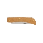 High-quality folding knife in wood and stainless steel wood colour