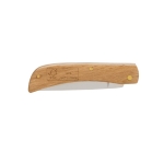 High-quality folding knife in wood and stainless steel wood colour