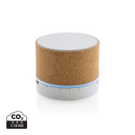 Bluetooth 5.1 speaker with cork shell and microphone natural colour