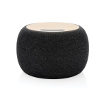 Bluetooth speaker in bamboo and recycled PET, clear sound dark grey colour