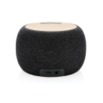 Bluetooth speaker in bamboo and recycled PET, clear sound dark grey colour