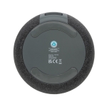 Bluetooth speaker in bamboo and recycled PET, clear sound dark grey colour