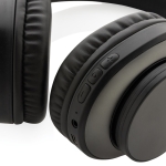 Foldable wireless headphones in recycled aluminium dark grey colour