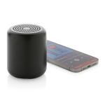 Bluetooth speaker with logo in recycled materials black colour