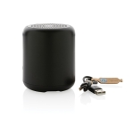 Bluetooth speaker with logo in recycled materials black colour