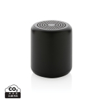 Bluetooth speaker with logo in recycled materials black colour