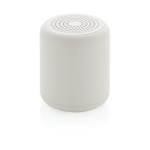 Bluetooth speaker with logo in recycled materials white colour