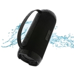Recycled Bluetooth speaker, water-resistant IPX4 black colour