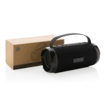 Recycled Bluetooth speaker, water-resistant IPX4 black colour