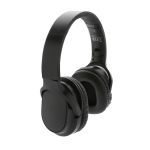 Wireless BT 5.1 headphones made from recycled materials black colour