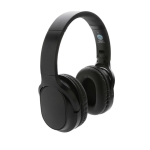 Wireless BT 5.1 headphones made from recycled materials black colour