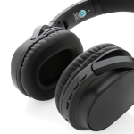 Wireless BT 5.1 headphones made from recycled materials black colour