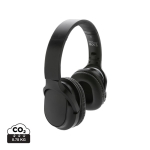 Wireless BT 5.1 headphones made from recycled materials black colour
