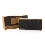 Bluetooth 5.1 bamboo speaker with multifunction, 20 W wood colour