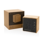 Bamboo Bluetooth speaker with 6-hour battery life, 5 W wood colour