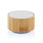 Bluetooth speaker in bamboo and recycled ABS white colour