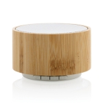 Bluetooth speaker in bamboo and recycled ABS white colour