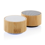 Bluetooth speaker in bamboo and recycled ABS white colour