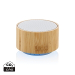 Bluetooth speaker in bamboo and recycled ABS white colour