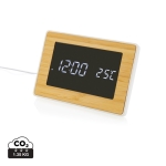Rectangular bamboo watches with ABS and LED display wood colour