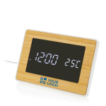 Rectangular bamboo watches with ABS and LED display wood colour