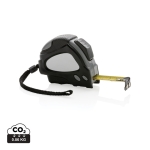 Recycled tape measure with auto stop, 5 m / 19 mm black colour