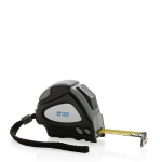 Recycled tape measure with auto stop, 3 m / 16 mm black colour
