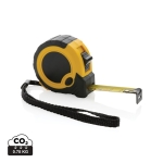 Custom recycled tape measures with logo, 3 m / 16 mm yellow colour