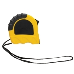 Recycled tape measure with rubber grip, 3 m / 16 mm yellow colour
