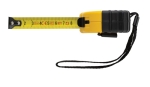 Recycled tape measure with rubber grip, 3 m / 16 mm yellow colour