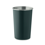 Reusable recycled stainless steel cup with 350ml capacity navy-blue colour