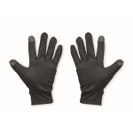 Tactile promotional gloves with a sporty look for tech use black colour second view