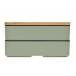 2-tier bread box made of recycled PP with cutlery, 2x400 ml mint green colour sixth view