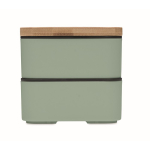 2-tier bread box made of recycled PP with cutlery, 2x400 ml mint green colour seventh view