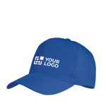 5-panel RPET polyester baseball cap, size 7 1/4, 210 g/m2 royal blue colour