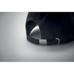 Baseball cap made of thick cotton twill, size 7 1/4, 260 g/m2 black colour