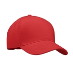 Baseball cap made of thick cotton twill, size 7 1/4, 260 g/m2 red colour