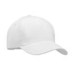 Baseball cap made of thick cotton twill, size 7 1/4, 260 g/m2 white colour