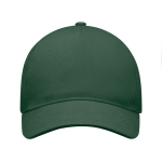 Baseball cap made of thick cotton twill, size 7 1/4, 260 g/m2 dark green colour