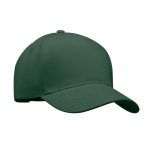 Baseball cap made of thick cotton twill, size 7 1/4, 260 g/m2 dark green colour