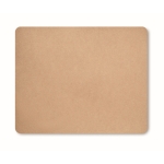 Recycled paper mouse mat with non-slip base beige colour third view