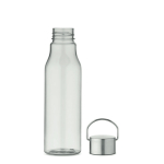 Branded recycled leak-proof RPET bottle in colours, 600ml transparent colour rear view