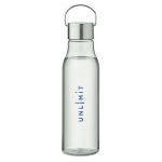 Branded recycled leak-proof RPET bottle in colours, 600ml transparent colour