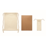 Children's paint set with pencil, eraser, ruler and sharpener beige colour sixth view