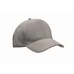 Reflective baseball cap made of 190T polyester, size 7 1/4 matt silver colour