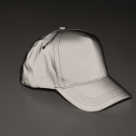Reflective baseball cap made of 190T polyester, size 7 1/4 matt silver colour second photographic view