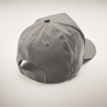 Reflective baseball cap made of 190T polyester, size 7 1/4 matt silver colour third photographic view