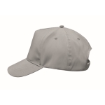 Reflective baseball cap made of 190T polyester, size 7 1/4 matt silver colour fourth view