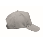 Reflective baseball cap made of 190T polyester, size 7 1/4 matt silver colour fifth view