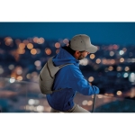 Reflective baseball cap made of 190T polyester, size 7 1/4 matt silver colour ambient view